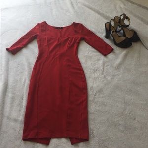 Red cocktail dress